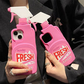 3D Stereo Cleaner Silicone Case for iPhone
